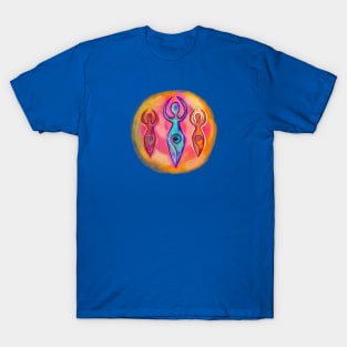 Triple Goddesses Abstract Female Icons T-Shirt